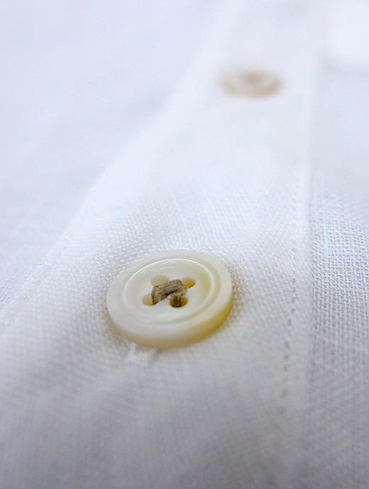 THE SOLE/ザソール　フレンチリネン/オープンカラープルオーバーシャツ　tso520802-ホワイト