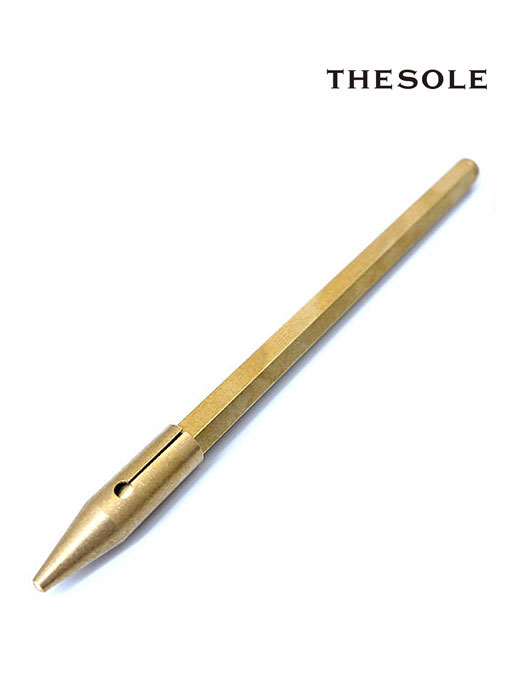 THE SOLE/ザソール　真鍮削り出しボールペン　tso521603-ゴールド