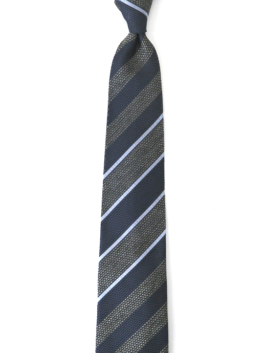 UMBERTO FORNARI/ウンベルト・フォルナリ　ネクタイ/シルク　umb502402-ネイビー×グリーン