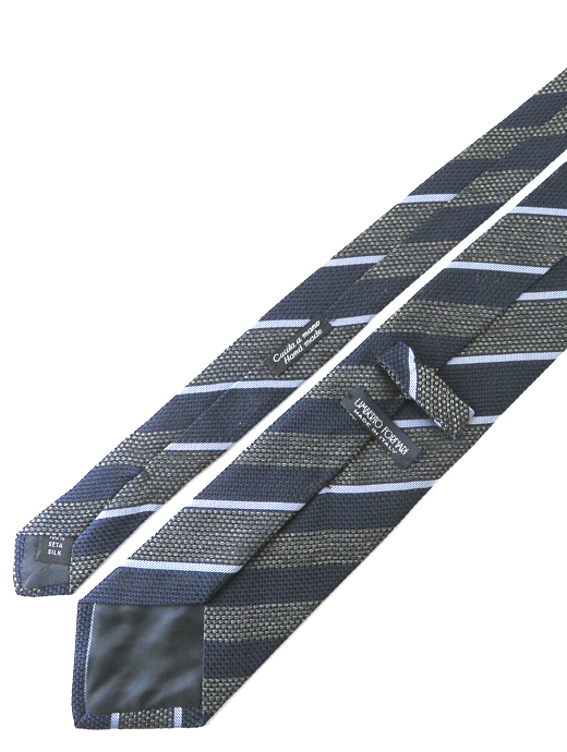 UMBERTO FORNARI/ウンベルト・フォルナリ　ネクタイ/シルク　umb502402-ネイビー×グリーン