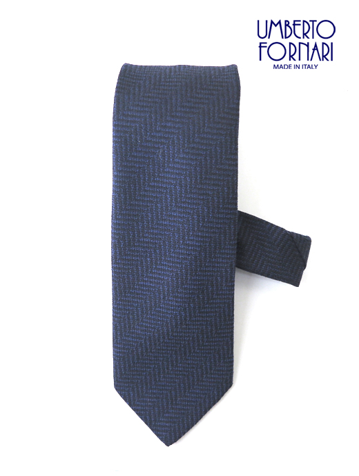 UMBERTO FORNARI/ウンベルト・フォルナリ　ネクタイ/ウール　umb502403-ネイビー