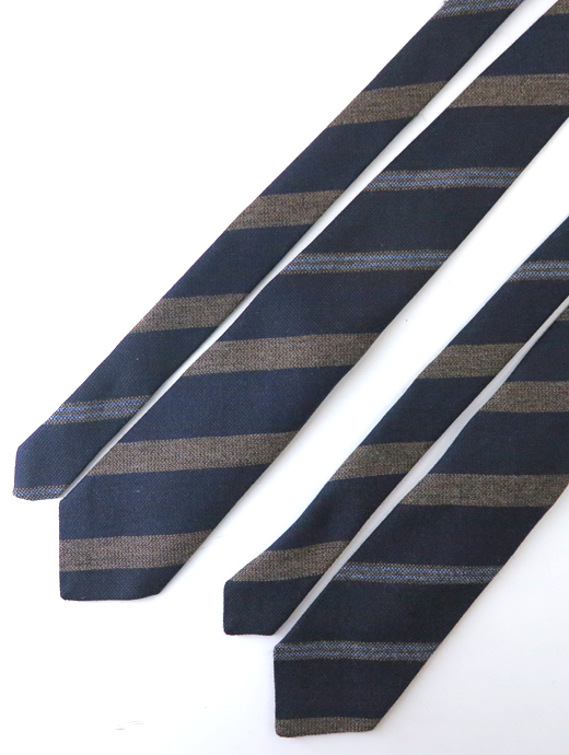 UMBERTO FORNARI/ウンベルト・フォルナリ　ネクタイ/ウール　umb502405-ネイビー×ブラウン