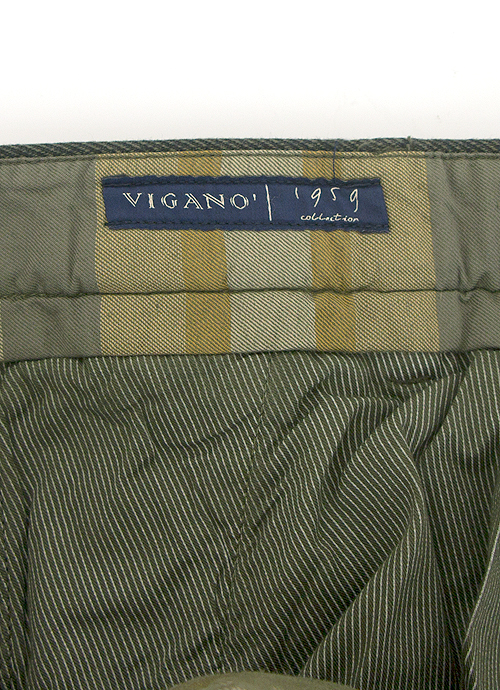 VIGANO/ヴィガーノ　ストレッチコットンスラックス/2プリーツ　vig401806-ダークオリーブ