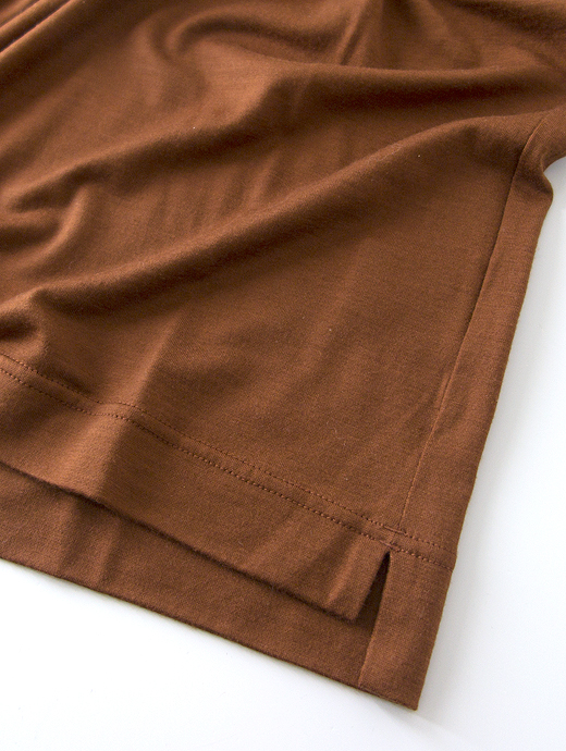 Vow ボウ ウールtシャツ Super1sメリノジャージー 洗濯可 Vow42 レッドブラウン Rootweb 正規通販