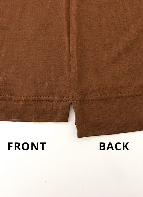 Vow ボウ ウールtシャツ Super1sメリノジャージー 洗濯可 Vow42 レッドブラウン Rootweb 正規通販