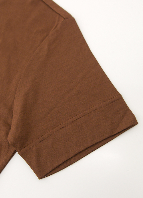 Vow ボウ ウールtシャツ Super1sメリノジャージー 洗濯可 Vow42 レッドブラウン Rootweb 正規通販