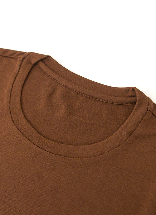 Vow ボウ ウールtシャツ Super1sメリノジャージー 洗濯可 Vow42 レッドブラウン Rootweb 正規通販