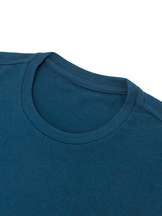 VOW/ボウ　メリノウールTシャツ/Super120'sジャージー/洗濯可　vow440404-ブルー