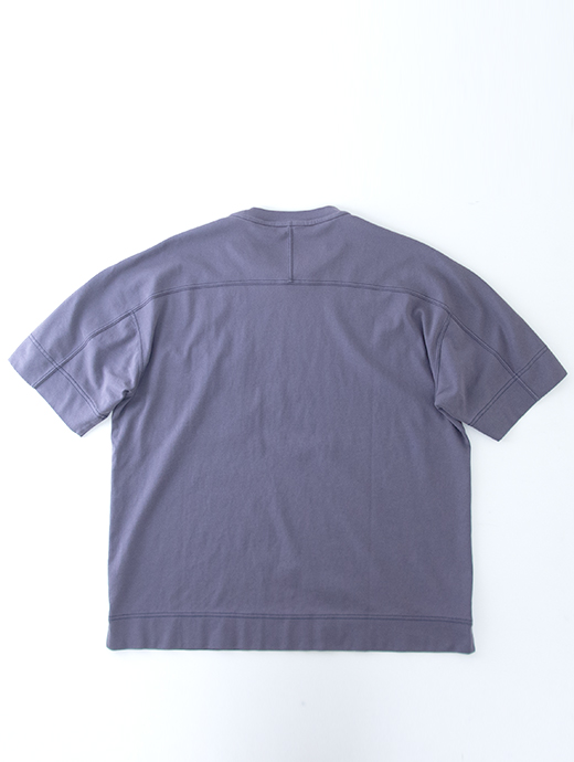 VOW/ボウ　カシミヤライクコットンTシャツ/ブリーチ加工/クルーネック　vow501001-パープルグレー