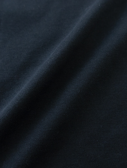 VOW/ボウ　カシミヤライクコットンTシャツ/ガーメントダイ/クルーネック　vow501011-ステッチドブラック