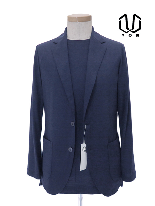 VOW/ボウ　エアージャケット/Super160sウールジャージー　vow520402-ネイビー