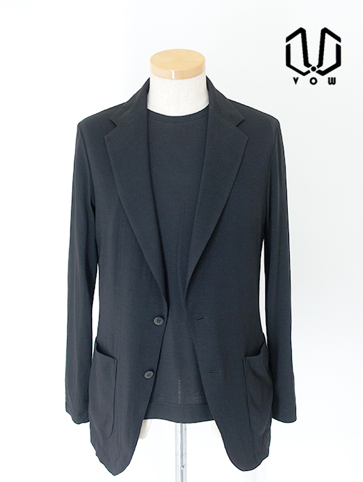 VOW/ボウ　エアージャケット/Super150sウールジャージー　vow540403-ブラック