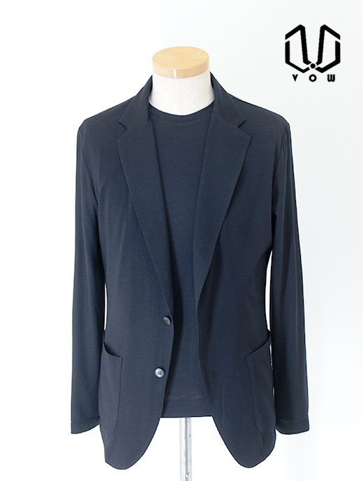 VOW/ボウ　エアージャケット/Super150sウールジャージー　vow520405-ダークネイビー