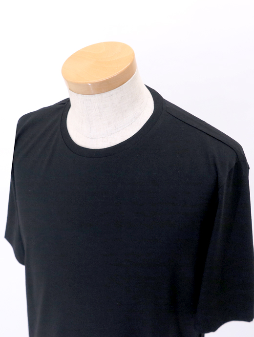 VOW/ボウ　ウールTシャツ/クルーネック/Super150sジャージー/洗濯可　vow520406-ブラック