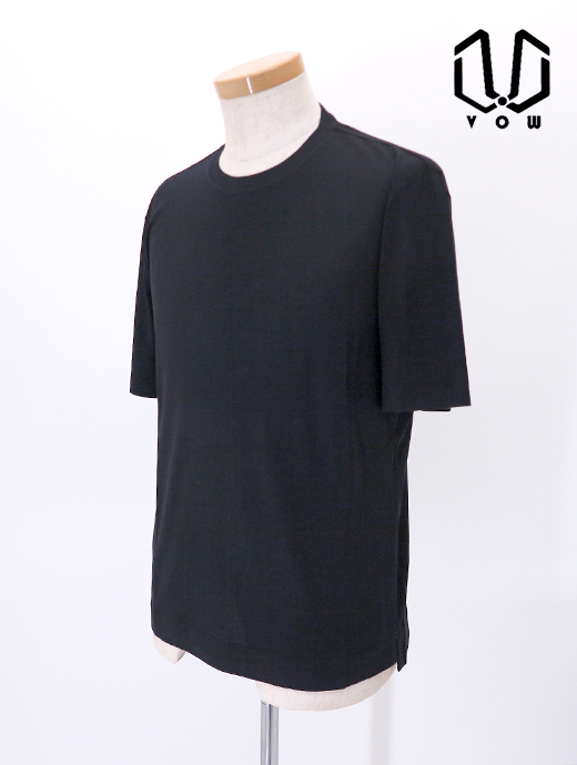 VOW/ボウ ウールTシャツ/クルーネック/Super150sジャージー/洗濯可 vow520407-ダークネイビー