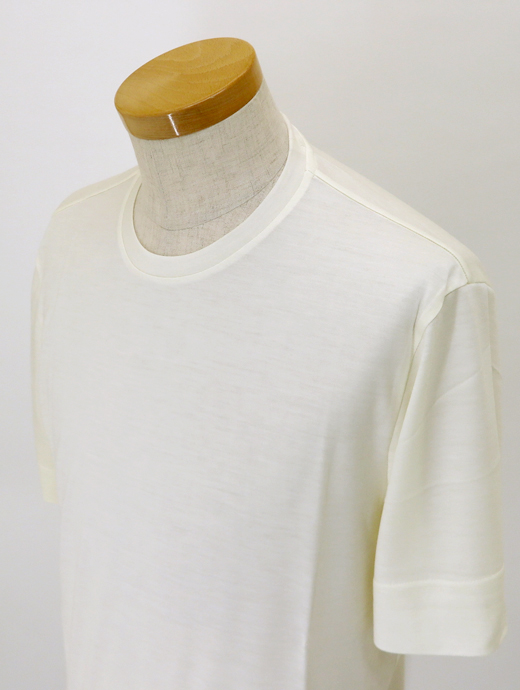 VOW/ボウ　ウールTシャツ/クルーネック/Super150sジャージー/洗濯可　vow520409-オフホワイト