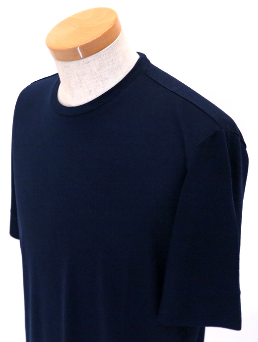 VOW/ボウ　ウールTシャツ/クルーネック/Super160sジャージー/洗濯可　vow520411-ネイビー