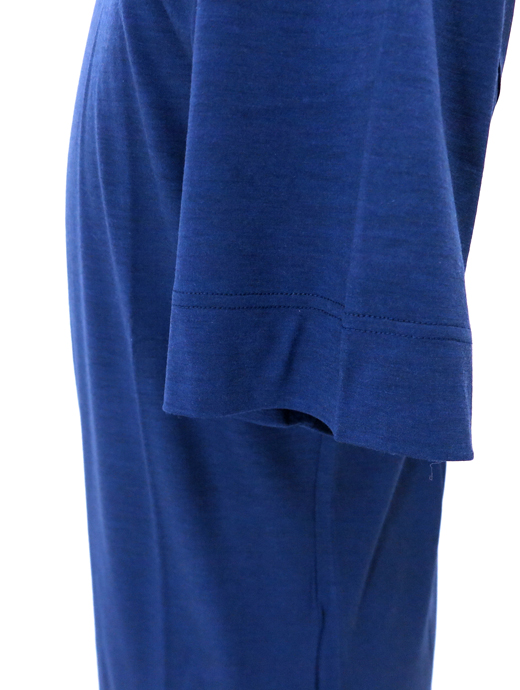 VOW/ボウ　ウールカシミアTシャツ/クルーネック/洗濯可　vow520412-ブルー