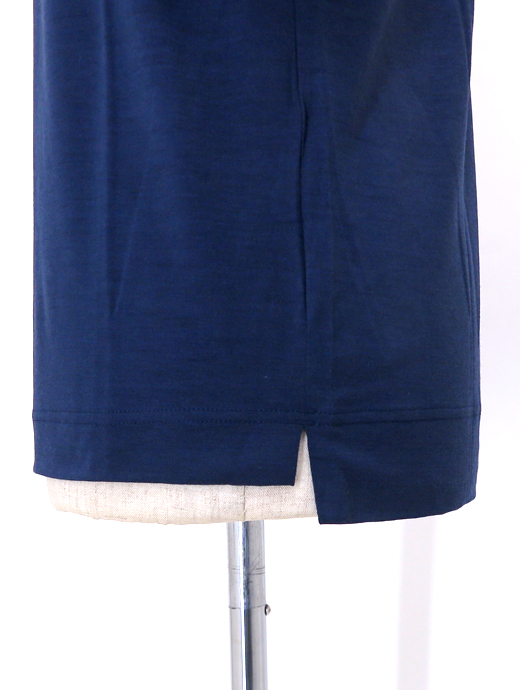 VOW/ボウ　ウールカシミアTシャツ/クルーネック/洗濯可　vow520412-ブルー