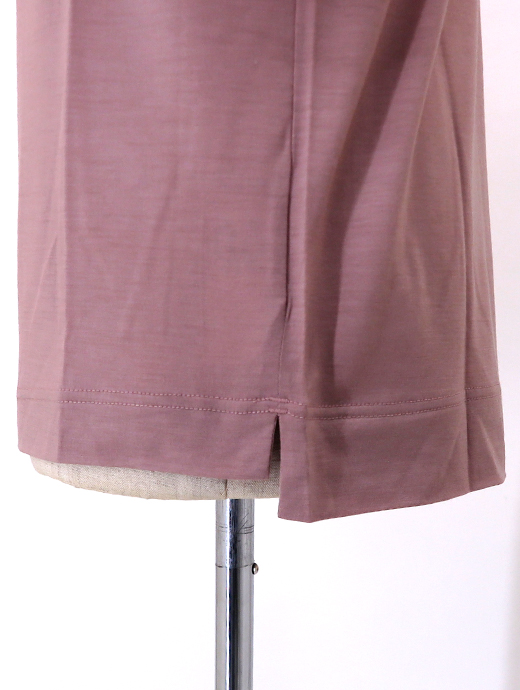 VOW/ボウ　ウールカシミアTシャツ/クルーネック/洗濯可　vow520413-ダスティピンク