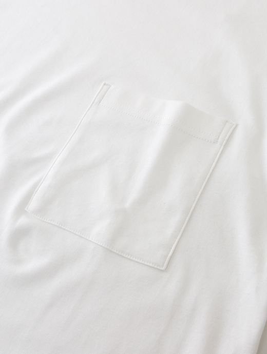 VOW/ボウ　カシミヤライクコットンTシャツ/クルーネック　vow520601-ホワイト