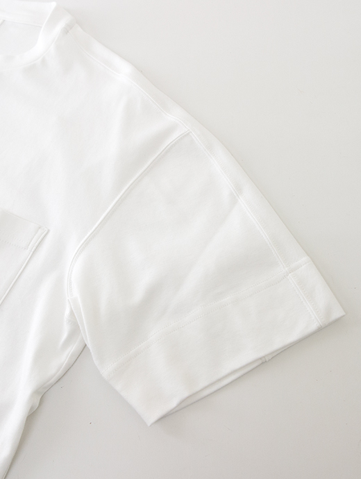 VOW/ボウ　カシミヤライクコットンTシャツ/クルーネック　vow520601-ホワイト