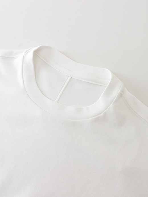 VOW/ボウ　カシミヤライクコットンTシャツ/クルーネック　vow520601-ホワイト