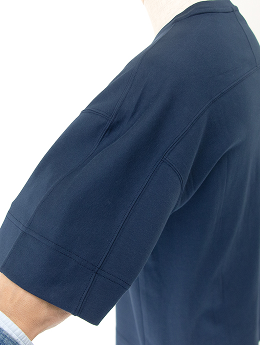 VOW/ボウ　カシミヤライクコットンTシャツ/クルーネック　vow520602-ブラック