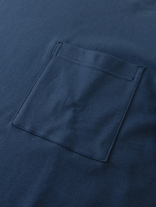 VOW/ボウ　カシミヤライクコットンTシャツ/クルーネック　vow520603-ネイビー