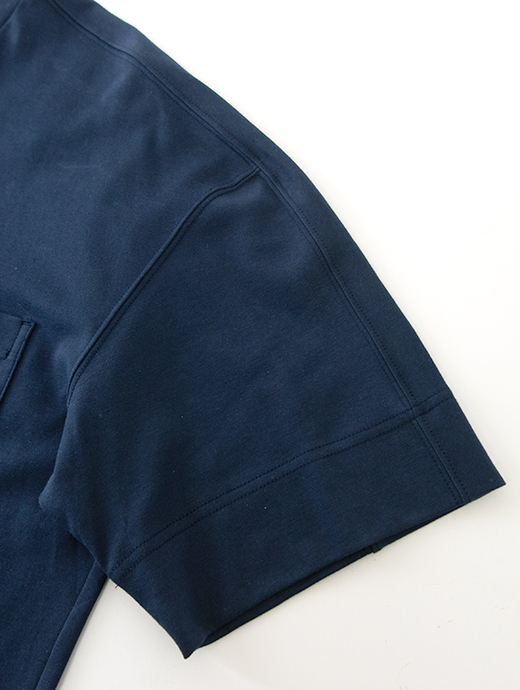 VOW/ボウ　カシミヤライクコットンTシャツ/クルーネック　vow520603-ネイビー