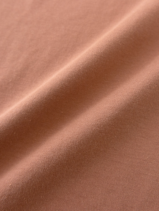 VOW/ボウ　カシミヤライクコットンTシャツ/クルーネック　vow520605-ダスティオレンジ