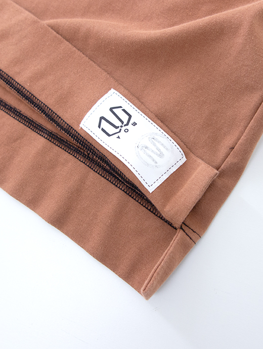 VOW/ボウ　カシミヤライクコットンTシャツ/クルーネック　vow520605-ダスティオレンジ