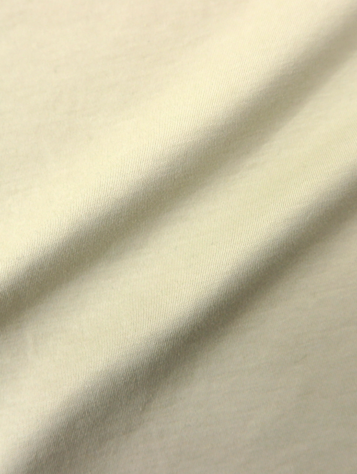 VOW/ボウ　カシミヤライクコットンTシャツ/クルーネック　vow520606-ホワイトベージュ