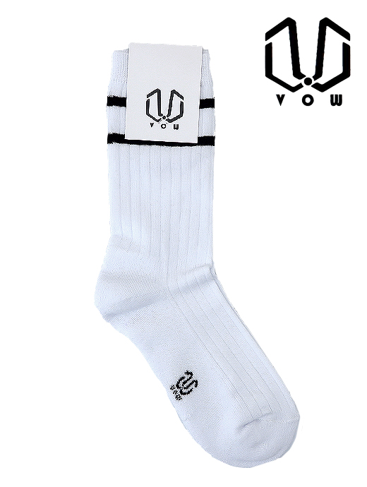 VOW/ボウ　ハイゲージコットンソックス　vow520801-ホワイト