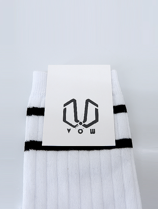 VOW/ボウ　ハイゲージコットンソックス　vow520801-ホワイト