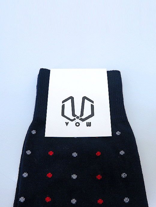 VOW/ボウ　ハイゲージコットンソックス　vow520805-ネイビー