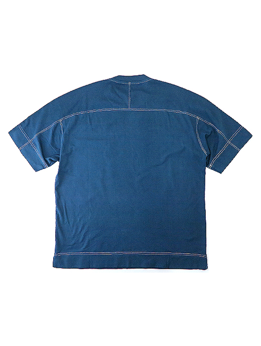 VOW/ボウ　カシミヤライクコットンTシャツ/クルーネック　vow521001-ネイビー
