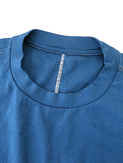 VOW/ボウ　カシミヤライクコットンTシャツ/クルーネック　vow521001-ネイビー